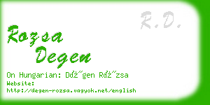 rozsa degen business card